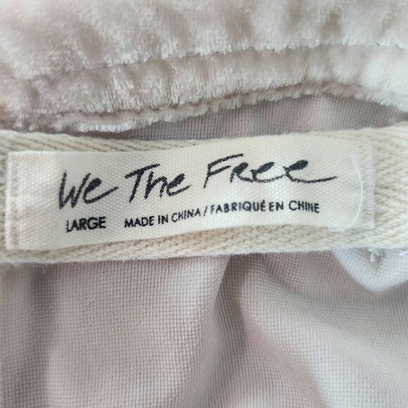 We the Free Cream Velour Tunic Size Large Oversized Velvet Tunic - Picture 5 of 8